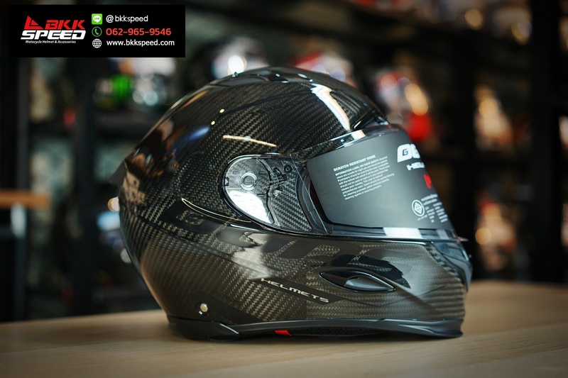 รูปสินค้าหมวกกันน็อคเต็มใบ แบรนด์ GAS รุ่น GAS Carbon X ลาย/สี Carbon X Super Black สำหรับขี่มอเตอร์ไซค์ มุมด้านหลัง จาก BKKSPEED