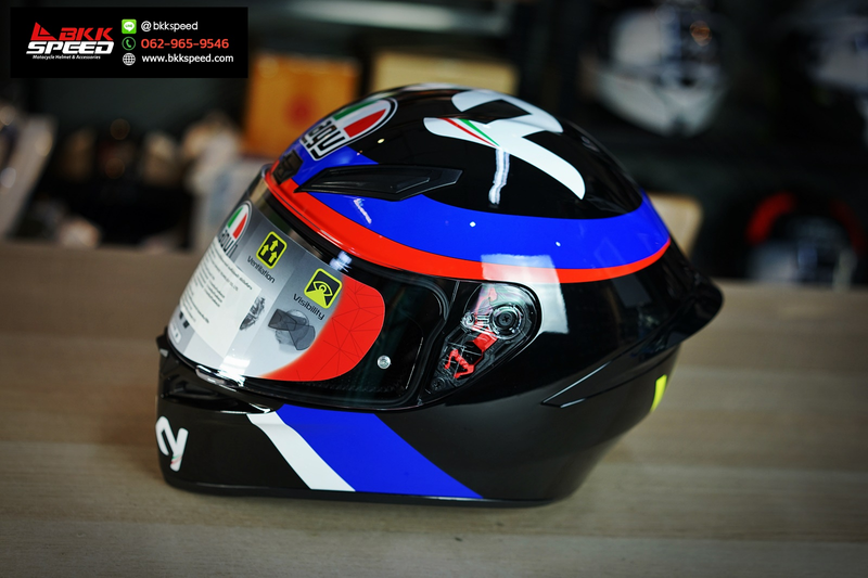 agv k1 sky S Replica VR46 Racing Team Helmet (Asian fit) FREE SENA E30 – Singapore Racing World Comfort fabric interiors with removable nose guard and wind protector AGV K1 S Lap Matte