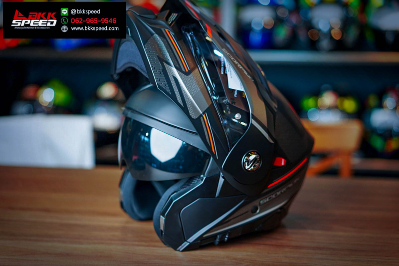 รูปสินค้าหมวกกันน็อคเต็มใบ แบรนด์ Scorpion EXO รุ่น Scorpion EXO ADX2 ลาย/สี ADX2 Carrera Red สำหรับขี่มอเตอร์ไซค์ มุมด้านข้าง จาก BKKSPEED