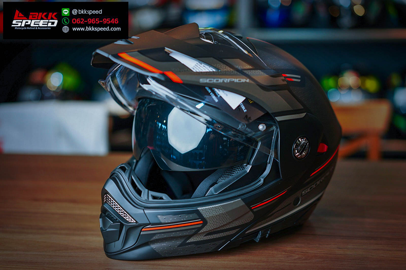 รูปสินค้าหมวกกันน็อคเต็มใบ แบรนด์ Scorpion EXO รุ่น Scorpion EXO ADX2 ลาย/สี ADX2 Carrera Red สำหรับขี่มอเตอร์ไซค์ รายละเอียดสินค้า จาก BKKSPEED