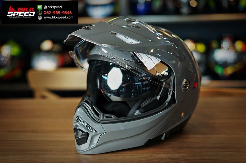 รูปสินค้าหมวกกันน็อคเต็มใบ แบรนด์ Scorpion EXO รุ่น Scorpion EXO ADX2 ลาย/สี ADX2 Cement Grey สำหรับขี่มอเตอร์ไซค์ มุมด้านข้าง จาก BKKSPEED