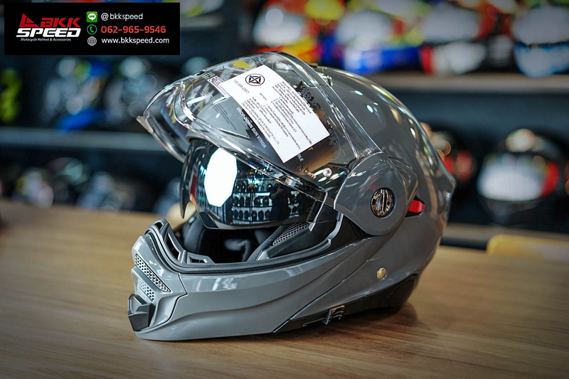 รูปสินค้าหมวกกันน็อคเต็มใบ แบรนด์ Scorpion EXO รุ่น Scorpion EXO ADX2 ลาย/สี ADX2 Cement Grey สำหรับขี่มอเตอร์ไซค์ รูปเพิ่มเติม 5 จาก BKKSPEED