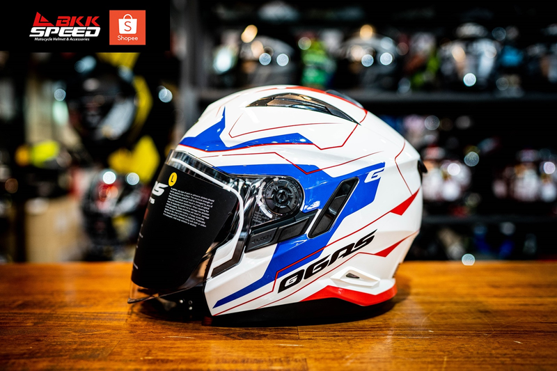 รูปสินค้าหมวกกันน็อคเต็มใบ แบรนด์ GAS รุ่น GAS JET ลาย/สี JET2 Move Tricolor สำหรับขี่มอเตอร์ไซค์ มุมหลักด้านหน้า จาก BKKSPEED