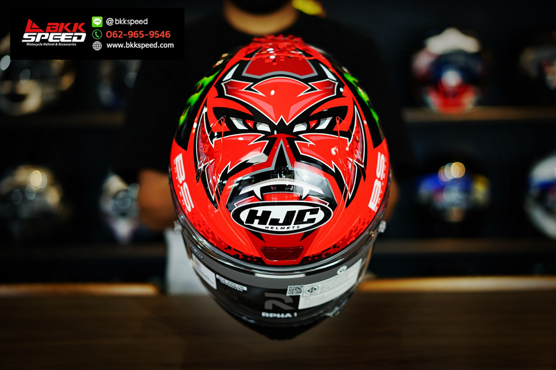 รูปสินค้าหมวกกันน็อคเต็มใบ แบรนด์ HJC รุ่น HJC RPHA1 ลาย/สี RPHA1 Quartararo Replica mc1 สำหรับขี่มอเตอร์ไซค์ รูปเพิ่มเติม 7 จาก BKKSPEED
