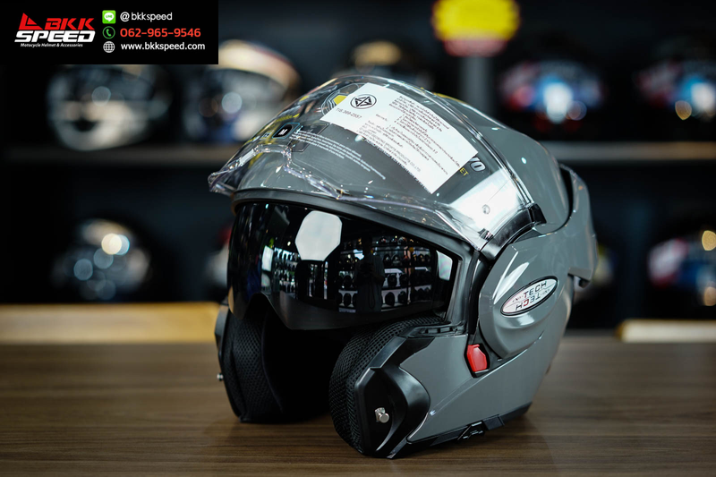 รูปสินค้าหมวกกันน็อคเต็มใบ แบรนด์ Scorpion EXO รุ่น Scorpion EXO Tech ลาย/สี Tech EVO Grey Cement สำหรับขี่มอเตอร์ไซค์ รายละเอียดสินค้า จาก BKKSPEED