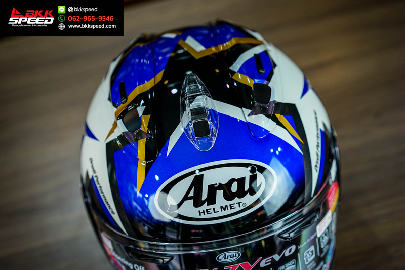 รูปสินค้าหมวกกันน็อคเต็มใบ แบรนด์ ARAI รุ่น ARAI RX-7V EVO ลาย/สี RX7V EVO Maverick Star สำหรับขี่มอเตอร์ไซค์ รายละเอียดสินค้า จาก BKKSPEED