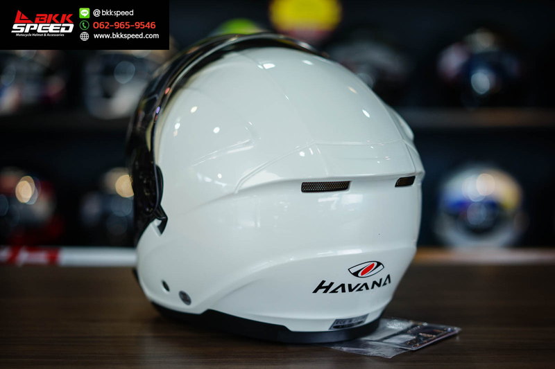 รูปสินค้าหมวกกันน็อคเต็มใบ แบรนด์ Real รุ่น Havana ลาย/สี White สำหรับขี่มอเตอร์ไซค์ รูปเพิ่มเติม 6 จาก BKKSPEED
