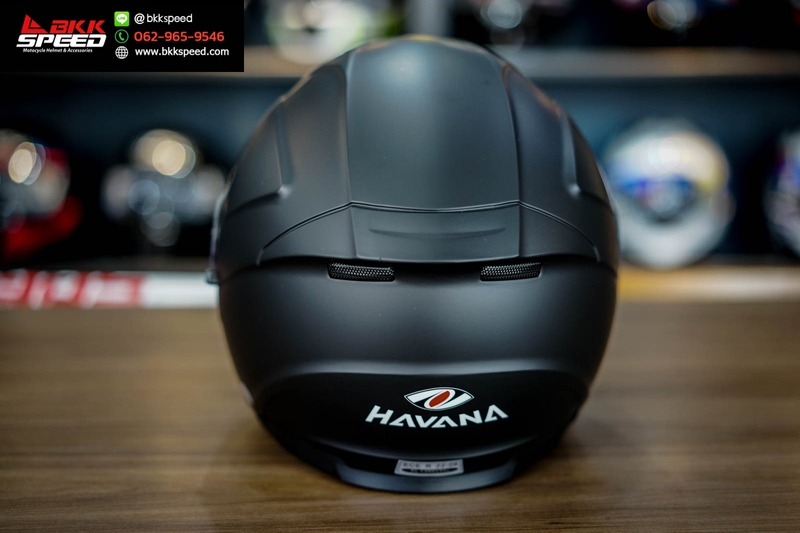 รูปสินค้าหมวกกันน็อคเต็มใบ แบรนด์ Real รุ่น Havana ลาย/สี Matt Black สำหรับขี่มอเตอร์ไซค์ รายละเอียดสินค้า จาก BKKSPEED