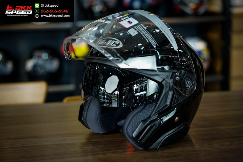 รูปสินค้าหมวกกันน็อคเต็มใบ แบรนด์ HJC รุ่น RPHA31 ลาย/สี Metal Black สำหรับขี่มอเตอร์ไซค์ รูปเพิ่มเติม 6 จาก BKKSPEED