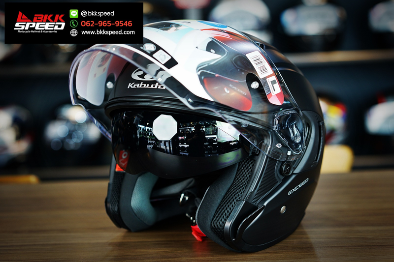 รูปสินค้าหมวกกันน็อคเต็มใบ แบรนด์ Kabuto รุ่น Exceed ลาย/สี Flat Black สำหรับขี่มอเตอร์ไซค์ รูปเพิ่มเติม 6 จาก BKKSPEED
