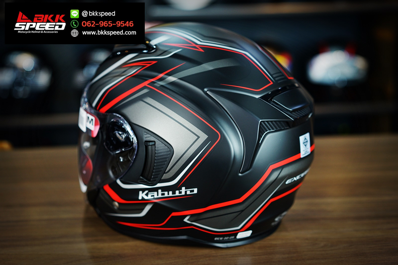 รูปสินค้าหมวกกันน็อคเต็มใบ แบรนด์ Kabuto รุ่น Kabuto EXCEED ลาย/สี Exceed Claw Flat Black Red สำหรับขี่มอเตอร์ไซค์ รายละเอียดสินค้า จาก BKKSPEED