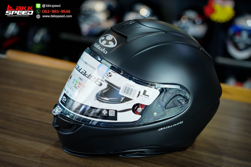 รูปสินค้าหมวกกันน็อคเต็มใบ แบรนด์ Kabuto รุ่น Kabuto Aeroblade6 ลาย/สี Aeroblade6 Flat Black สำหรับขี่มอเตอร์ไซค์ มุมด้านหลัง จาก BKKSPEED