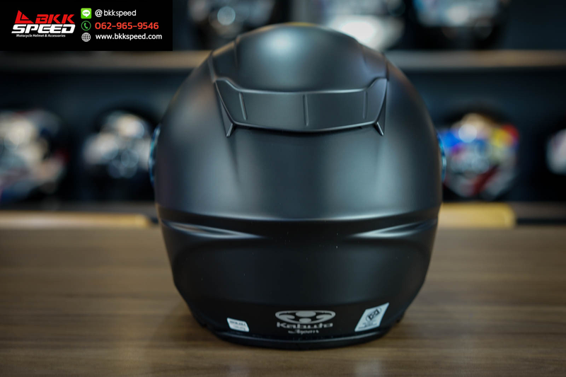 รูปสินค้าหมวกกันน็อคเต็มใบ แบรนด์ Kabuto รุ่น Kabuto Aeroblade6 ลาย/สี Aeroblade6 Flat Black สำหรับขี่มอเตอร์ไซค์ มุมด้านข้าง จาก BKKSPEED