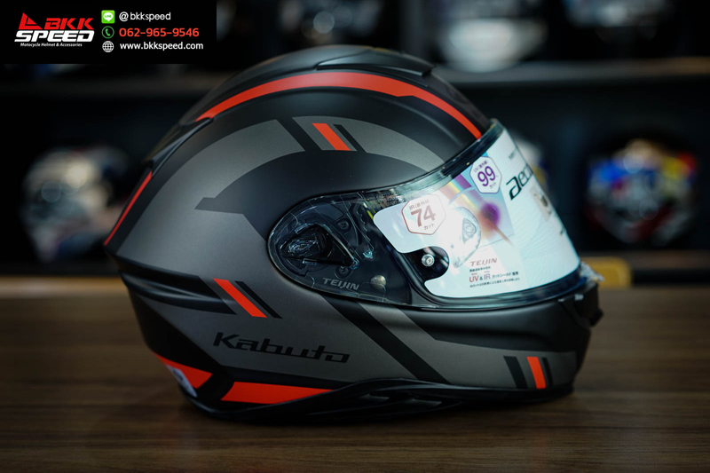 รูปสินค้าหมวกกันน็อคเต็มใบ แบรนด์ Kabuto รุ่น Kabuto Aeroblade6 ลาย/สี Aeroblade6 Dyna Flat Black Red สำหรับขี่มอเตอร์ไซค์ รูปเพิ่มเติม 5 จาก BKKSPEED