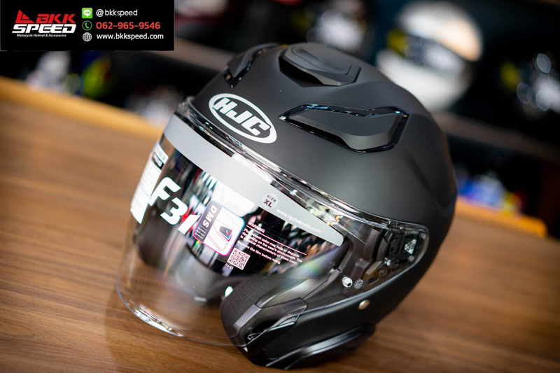 รูปสินค้าหมวกกันน็อคเต็มใบ แบรนด์ HJC รุ่น HJC F31 ลาย/สี F31 Semi Flat Black สำหรับขี่มอเตอร์ไซค์ มุมด้านข้าง จาก BKKSPEED