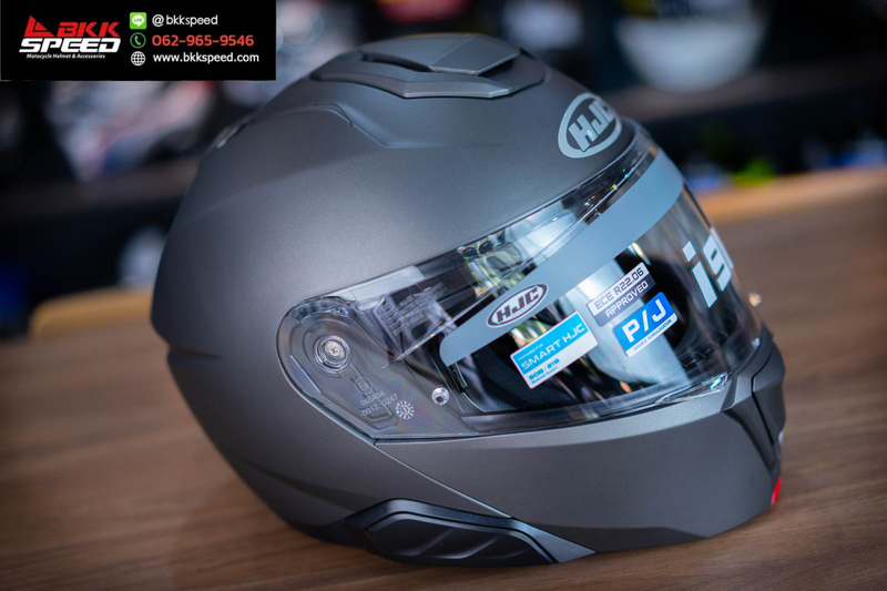 รูปสินค้าหมวกกันน็อคเต็มใบ แบรนด์ HJC รุ่น HJC i91 ลาย/สี i91 Semi Flat Titanium สำหรับขี่มอเตอร์ไซค์ มุมด้านข้าง จาก BKKSPEED