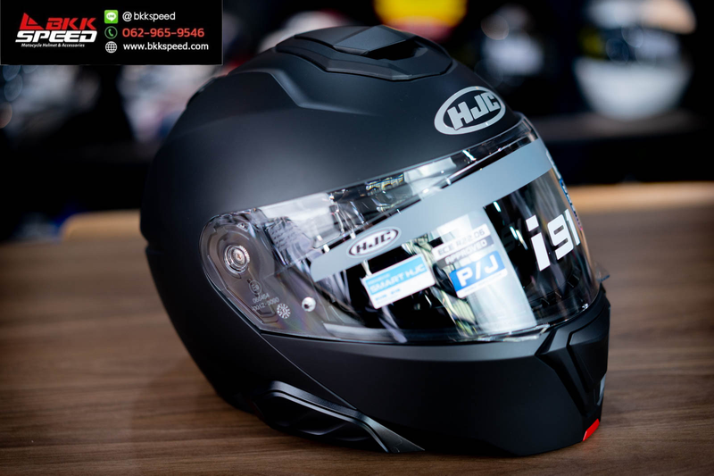 รูปสินค้าหมวกกันน็อคเต็มใบ แบรนด์ HJC รุ่น HJC i91 ลาย/สี i91 Semi Flat Black สำหรับขี่มอเตอร์ไซค์ มุมด้านข้าง จาก BKKSPEED