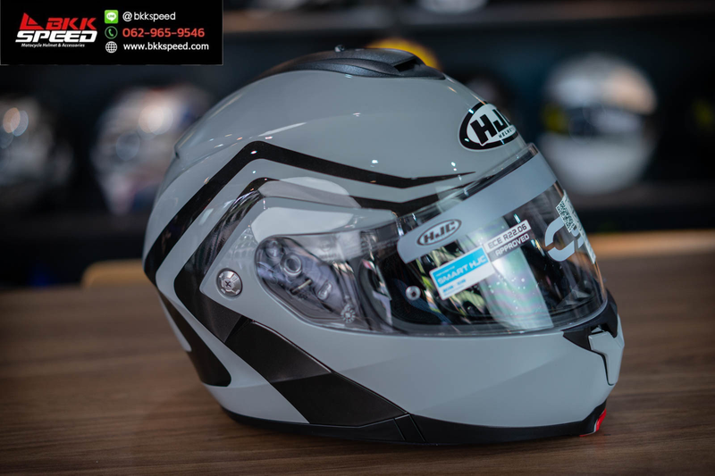 รูปสินค้าหมวกกันน็อคเต็มใบ แบรนด์ HJC รุ่น HJC C91N ลาย/สี C91N Nepos mc5 สำหรับขี่มอเตอร์ไซค์ มุมด้านข้าง จาก BKKSPEED