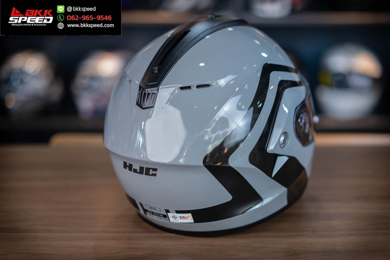 รูปสินค้าหมวกกันน็อคเต็มใบ แบรนด์ HJC รุ่น HJC C91N ลาย/สี C91N Nepos mc5 สำหรับขี่มอเตอร์ไซค์ มุมด้านหลัง จาก BKKSPEED