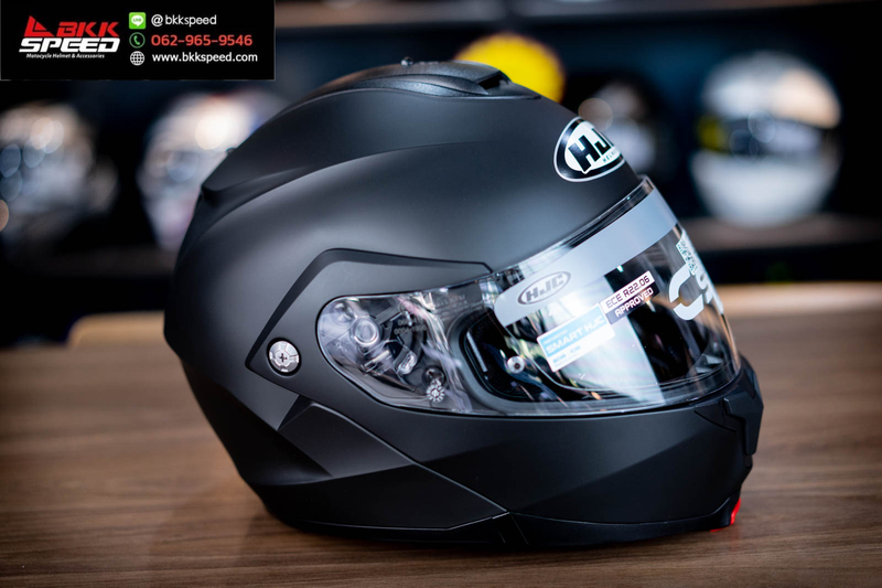 รูปสินค้าหมวกกันน็อคเต็มใบ แบรนด์ HJC รุ่น HJC C91N ลาย/สี C91N Semi Flat Black สำหรับขี่มอเตอร์ไซค์ มุมด้านข้าง จาก BKKSPEED