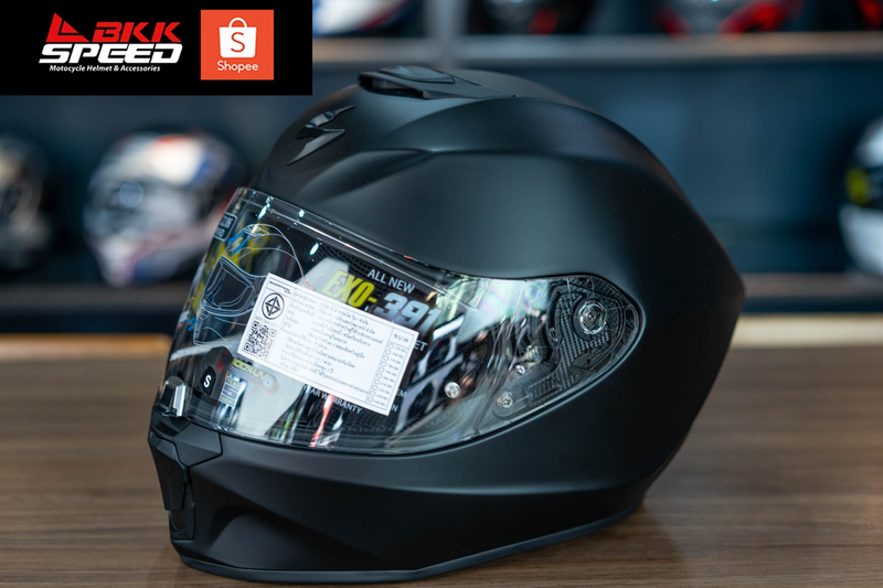 รูปสินค้าหมวกกันน็อคเต็มใบ แบรนด์ Scorpion EXO รุ่น Scorpion EXO 391 ลาย/สี 391 Solid Matt Black สำหรับขี่มอเตอร์ไซค์ มุมหลักด้านหน้า จาก BKKSPEED