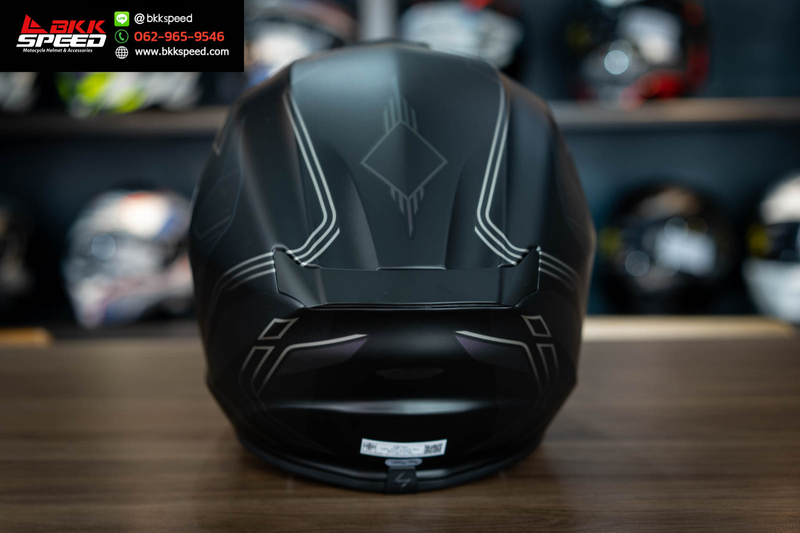 รูปสินค้าหมวกกันน็อคเต็มใบ แบรนด์ Scorpion EXO รุ่น Scorpion EXO 391 ลาย/สี 391 SPADA Matt Black Chameleon สำหรับขี่มอเตอร์ไซค์ มุมด้านหลัง จาก BKKSPEED
