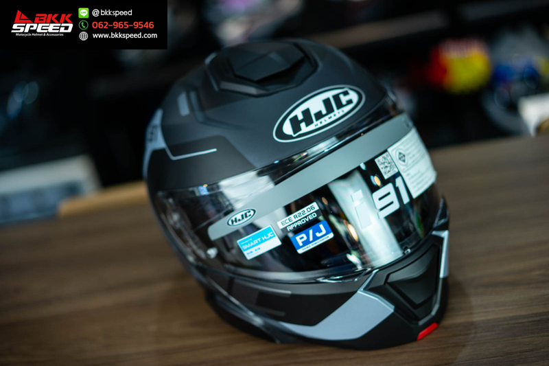 รูปสินค้าหมวกกันน็อคเต็มใบ แบรนด์ HJC รุ่น HJC i91 ลาย/สี i91 Carst mc5 สำหรับขี่มอเตอร์ไซค์ มุมด้านข้าง จาก BKKSPEED