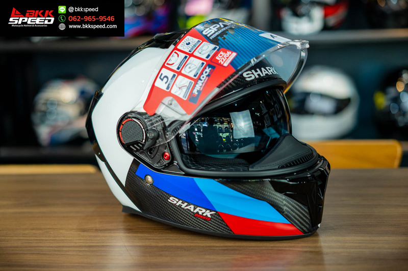 รูปสินค้าหมวกกันน็อคเต็มใบ แบรนด์ SHARK รุ่น Shark Spartan GT Pro Carbon ลาย/สี Spartan GT PRO carbon Dokhta Tricolor DWB สำหรับขี่มอเตอร์ไซค์ รูปเพิ่มเติม 7 จาก BKKSPEED