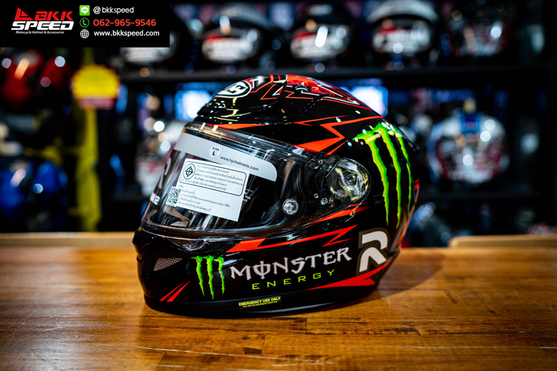 รูปสินค้าหมวกกันน็อคเต็มใบ แบรนด์ HJC รุ่น HJC RPHA12 ลาย/สี RPHA12 Quartararo Replica สำหรับขี่มอเตอร์ไซค์ มุมด้านข้าง จาก BKKSPEED