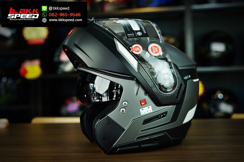 รูปสินค้าหมวกกันน็อคเต็มใบ แบรนด์ Nolan รุ่น Nolan N90.3 ลาย/สี N90.3 Reflector Flat Black Lava Grey (34) ECE R22.06 สำหรับขี่มอเตอร์ไซค์ รูปเพิ่มเติม 5 จาก BKKSPEED