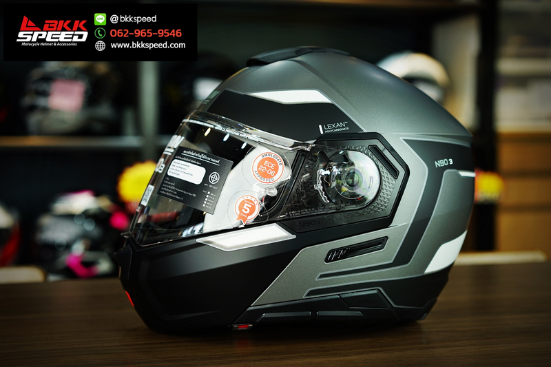 รูปสินค้าหมวกกันน็อคเต็มใบ แบรนด์ Nolan รุ่น Nolan N90.3 ลาย/สี N90.3 Reflector Flat Black Lava Grey (34) ECE R22.06 สำหรับขี่มอเตอร์ไซค์ รูปเพิ่มเติม 7 จาก BKKSPEED