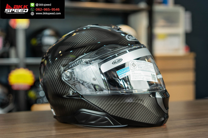 รูปสินค้าหมวกกันน็อคเต็มใบ แบรนด์ HJC รุ่น RPHA91 ลาย/สี Carbon สำหรับขี่มอเตอร์ไซค์ มุมด้านหลัง จาก BKKSPEED