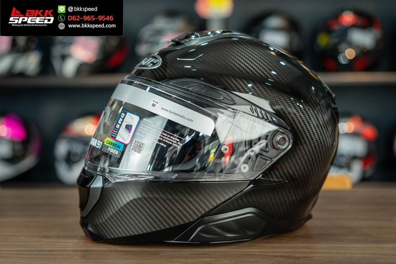 รูปสินค้าหมวกกันน็อคเต็มใบ แบรนด์ HJC รุ่น RPHA91 ลาย/สี Carbon สำหรับขี่มอเตอร์ไซค์ มุมหลักด้านหน้า จาก BKKSPEED