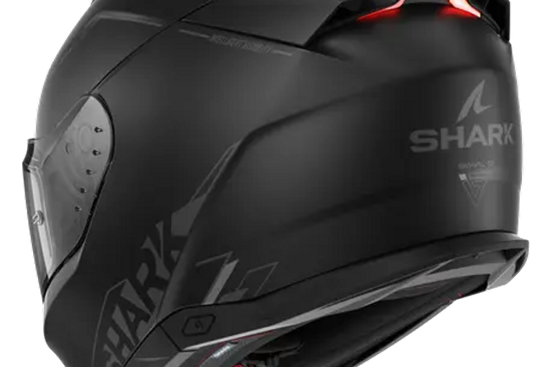รูปสินค้าหมวกกันน็อคเต็มใบ แบรนด์ SHARK รุ่น Skwal ลาย/สี i3 Matt Black KAK สำหรับขี่มอเตอร์ไซค์ มุมด้านหลัง จาก BKKSPEED
