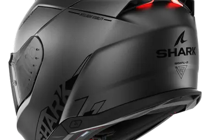รูปสินค้าหมวกกันน็อคเต็มใบ แบรนด์ SHARK รุ่น Skwal ลาย/สี i3 Matt Anthracite AKS สำหรับขี่มอเตอร์ไซค์ มุมด้านหลัง จาก BKKSPEED