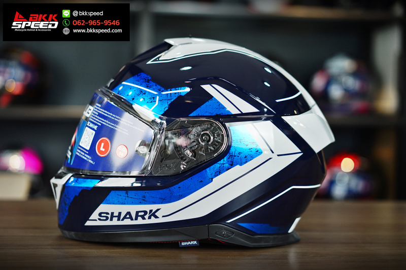 รูปสินค้าหมวกกันน็อคเต็มใบ แบรนด์ SHARK รุ่น Shark Skwal i3 ลาย/สี Skwal i3 RHAD Blue BUS สำหรับขี่มอเตอร์ไซค์ รูปเพิ่มเติม 5 จาก BKKSPEED
