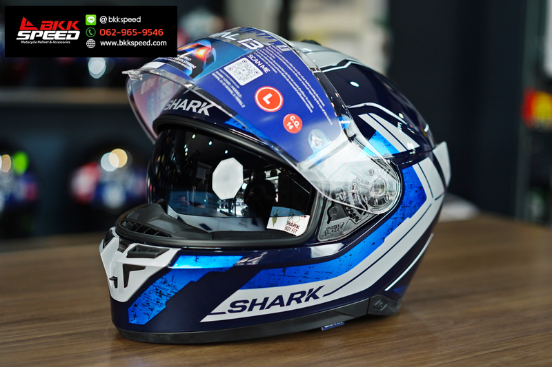 รูปสินค้าหมวกกันน็อคเต็มใบ แบรนด์ SHARK รุ่น Shark Skwal i3 ลาย/สี Skwal i3 RHAD Blue BUS สำหรับขี่มอเตอร์ไซค์ รูปเพิ่มเติม 6 จาก BKKSPEED