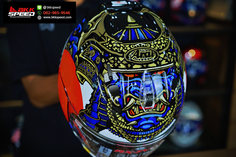 รูปสินค้าหมวกกันน็อคเต็มใบ แบรนด์ ARAI รุ่น ARAI RX-7V EVO ลาย/สี RX7V EVO Samurai สำหรับขี่มอเตอร์ไซค์ รูปเพิ่มเติม 6 จาก BKKSPEED