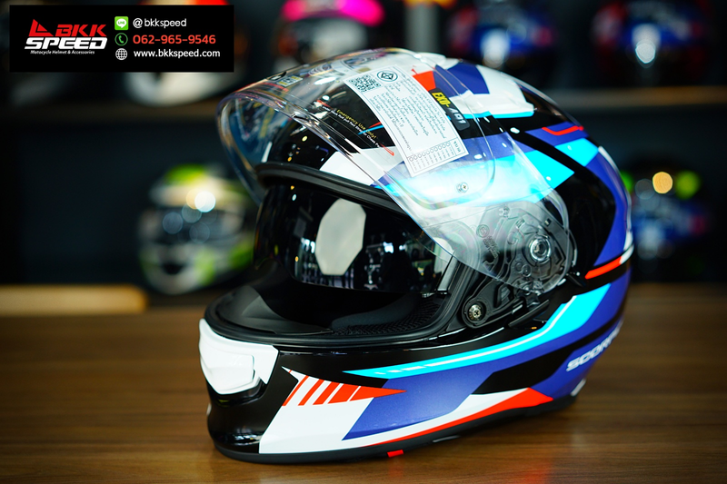 รูปสินค้าหมวกกันน็อคเต็มใบ แบรนด์ Scorpion EXO รุ่น Scorpion EXO 491 ลาย/สี 491 Abilis Black Blue Red สำหรับขี่มอเตอร์ไซค์ รายละเอียดสินค้า จาก BKKSPEED
