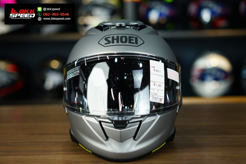 รูปสินค้าหมวกกันน็อคเต็มใบ แบรนด์ SHOEI รุ่น Shoei GT AIR 3 ลาย/สี GT AIR 3 Matt Deep Grey สำหรับขี่มอเตอร์ไซค์ มุมด้านหลัง จาก BKKSPEED