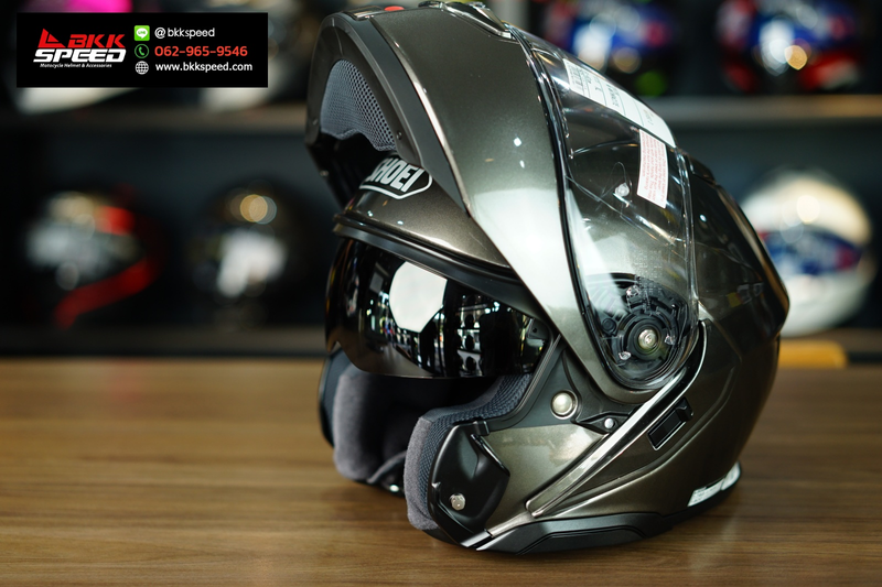 รูปสินค้าหมวกกันน็อคเต็มใบ แบรนด์ SHOEI รุ่น Shoei Neotec3 ลาย/สี Neotec3 M Anthracite สำหรับขี่มอเตอร์ไซค์ รูปเพิ่มเติม 5 จาก BKKSPEED