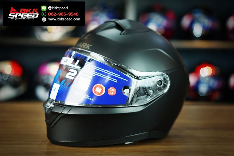 รูปสินค้าหมวกกันน็อคเต็มใบ แบรนด์ SHARK รุ่น Shark Ridill 2 ลาย/สี Ridill2 Matt Black สำหรับขี่มอเตอร์ไซค์ มุมด้านข้าง จาก BKKSPEED