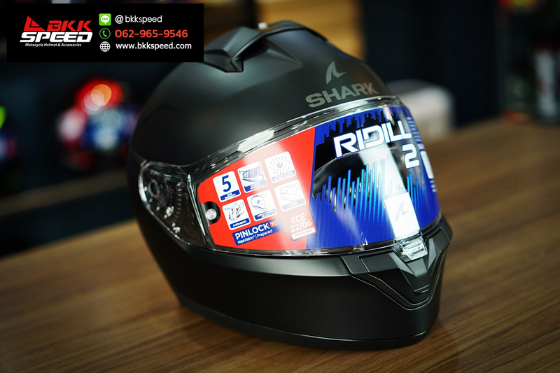 รูปสินค้าหมวกกันน็อคเต็มใบ แบรนด์ SHARK รุ่น Shark Ridill 2 ลาย/สี Ridill2 Matt Black สำหรับขี่มอเตอร์ไซค์ มุมหลักด้านหน้า จาก BKKSPEED