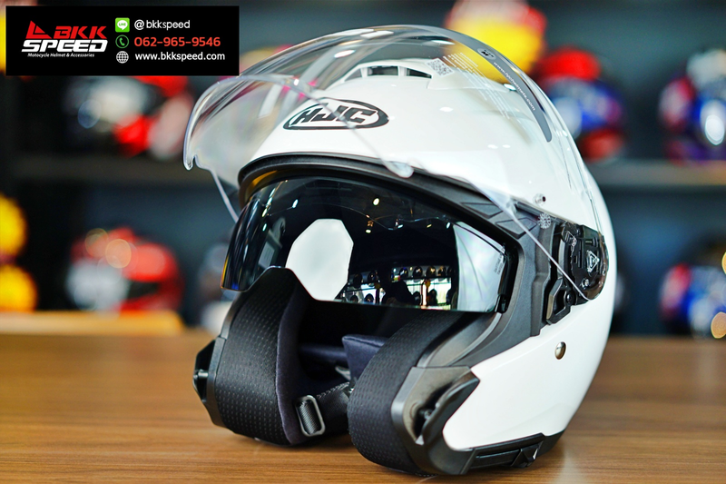 รูปสินค้าหมวกกันน็อคเต็มใบ แบรนด์ HJC รุ่น HJC i31 ลาย/สี i31 Pearl White สำหรับขี่มอเตอร์ไซค์ รายละเอียดสินค้า จาก BKKSPEED