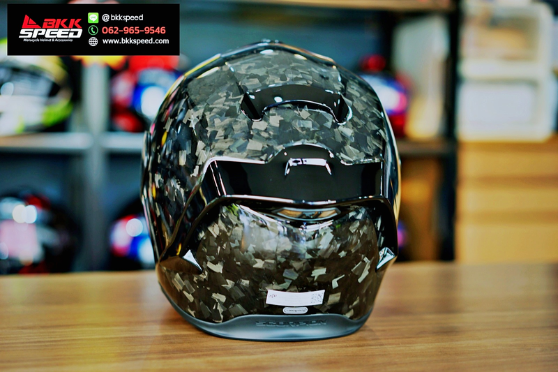 รูปสินค้าหมวกกันน็อคเต็มใบ แบรนด์ Scorpion EXO รุ่น Scorpion EXO R1 Air ลาย/สี Scorpion R1 AIR EVO Carbon Onyx (Carbon Forged) สำหรับขี่มอเตอร์ไซค์ รายละเอียดสินค้า จาก BKKSPEED