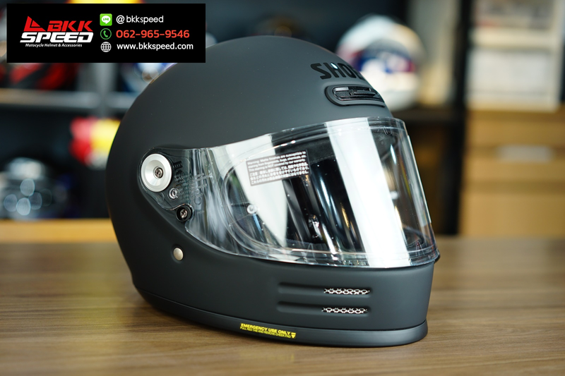 รูปสินค้าหมวกกันน็อคเต็มใบ แบรนด์ SHOEI รุ่น Shoei Glamster ลาย/สี Glamster Matt Black สำหรับขี่มอเตอร์ไซค์ มุมด้านหลัง จาก BKKSPEED