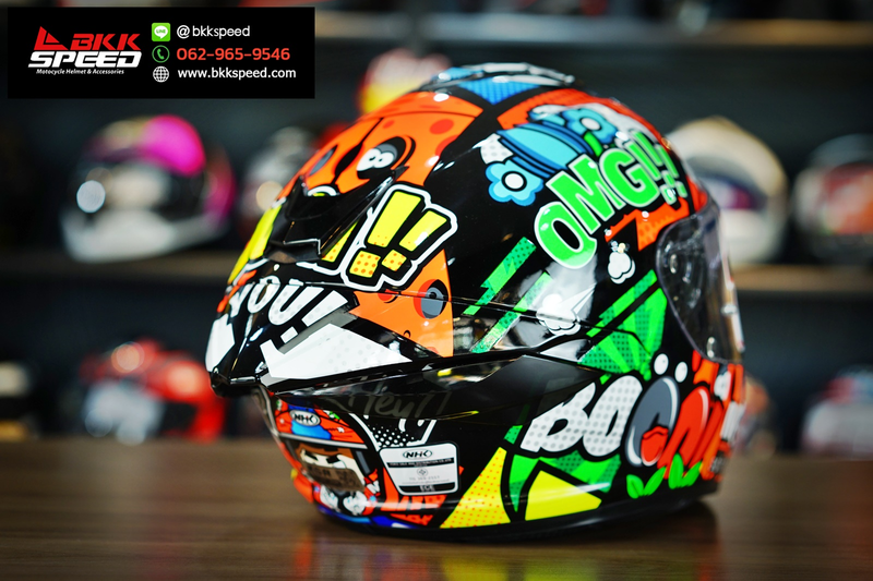 รูปสินค้าหมวกกันน็อคเต็มใบ แบรนด์ NHK รุ่น K5R ลาย/สี Bo Bensneyder 10 สำหรับขี่มอเตอร์ไซค์ รูปเพิ่มเติม 5 จาก BKKSPEED