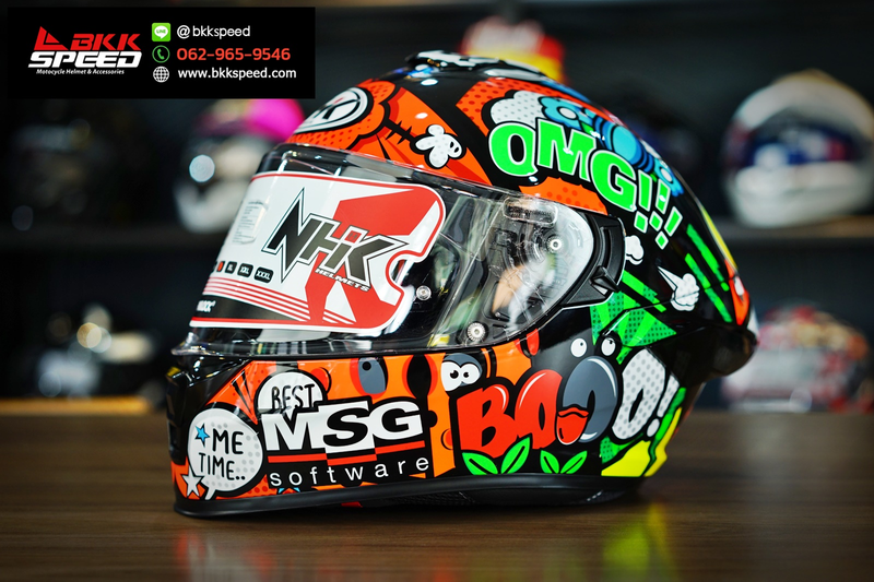 รูปสินค้าหมวกกันน็อคเต็มใบ แบรนด์ NHK รุ่น K5R ลาย/สี Bo Bensneyder 10 สำหรับขี่มอเตอร์ไซค์ มุมหลักด้านหน้า จาก BKKSPEED
