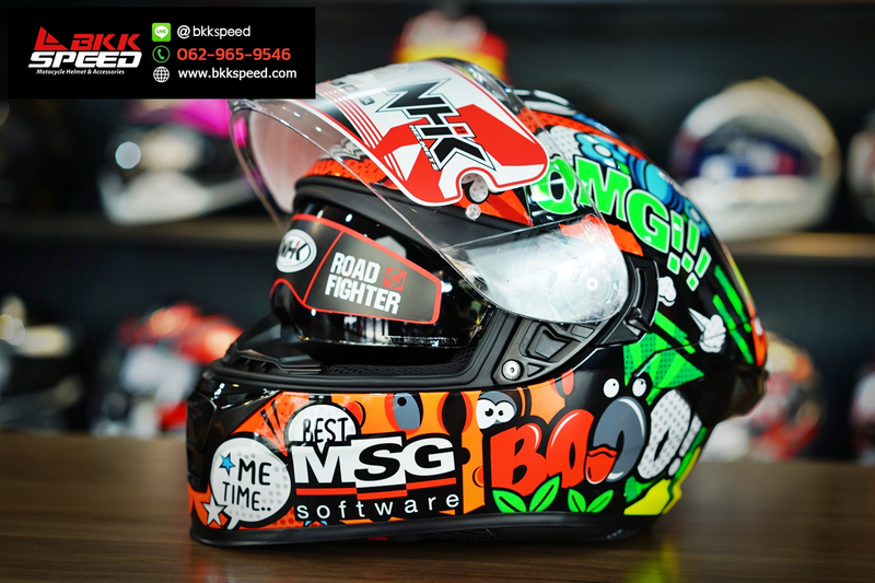 รูปสินค้าหมวกกันน็อคเต็มใบ แบรนด์ NHK รุ่น K5R ลาย/สี Bo Bensneyder 10 สำหรับขี่มอเตอร์ไซค์ รูปเพิ่มเติม 7 จาก BKKSPEED