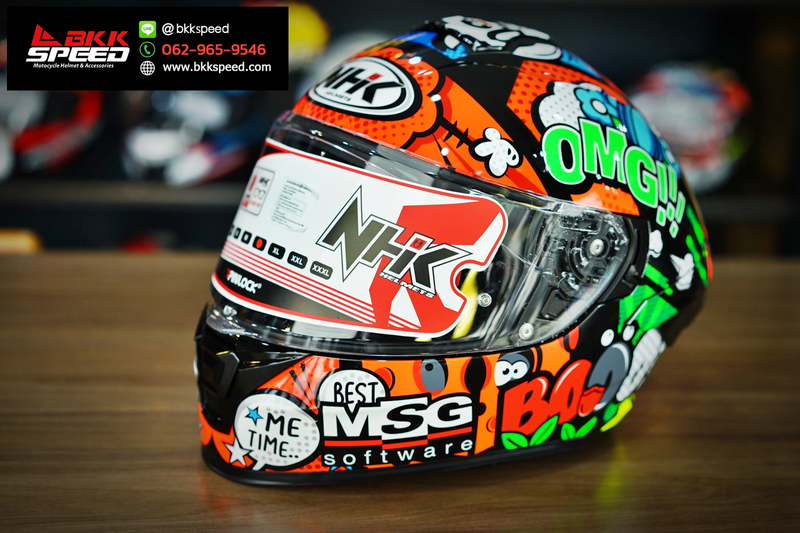 รูปสินค้าหมวกกันน็อคเต็มใบ แบรนด์ NHK รุ่น K5R ลาย/สี Bo Bensneyder 10 สำหรับขี่มอเตอร์ไซค์ มุมด้านข้าง จาก BKKSPEED